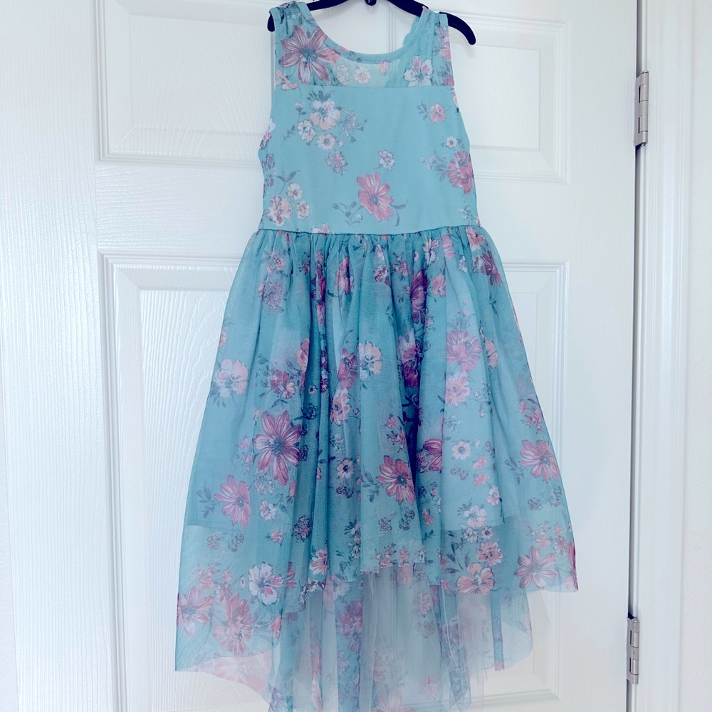 Beautiful High Low Girls Dress Floral Spring